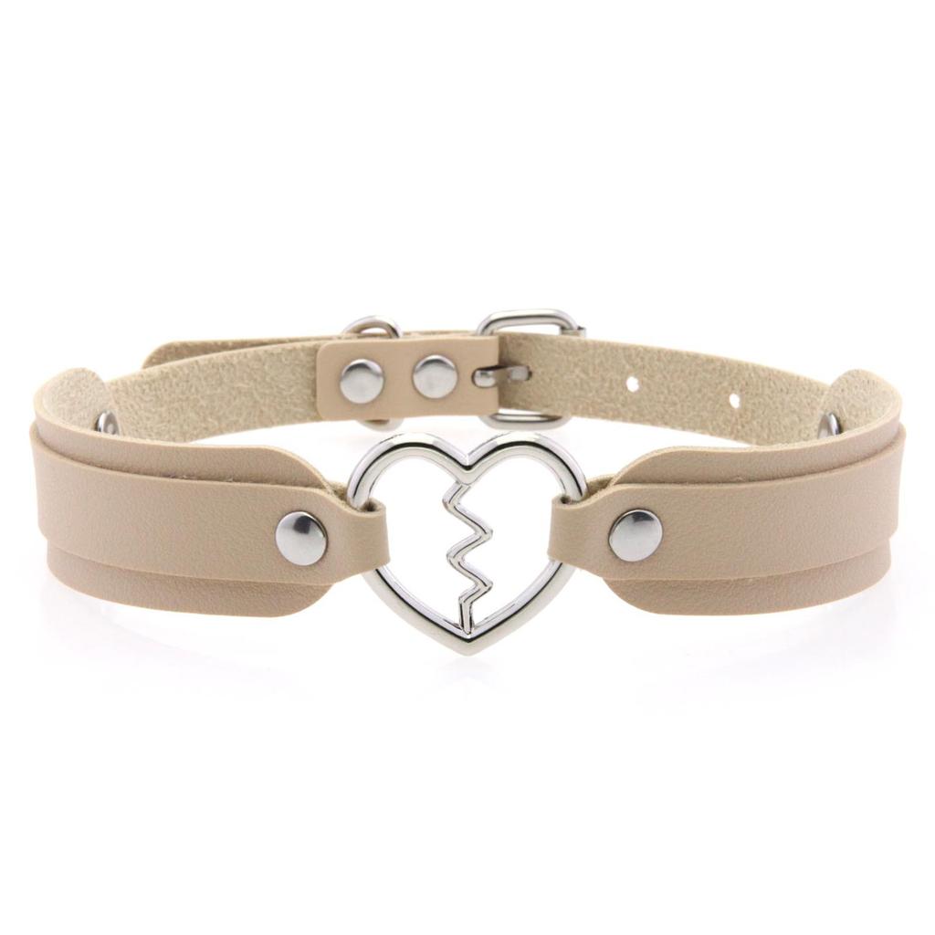 Collane con Ciondolo a Cuore Gotico Sexy alla Moda Vintage Gioielli Regalo Cuore Gotico in Pelle Collana Choker Punk da Donna Harajuku