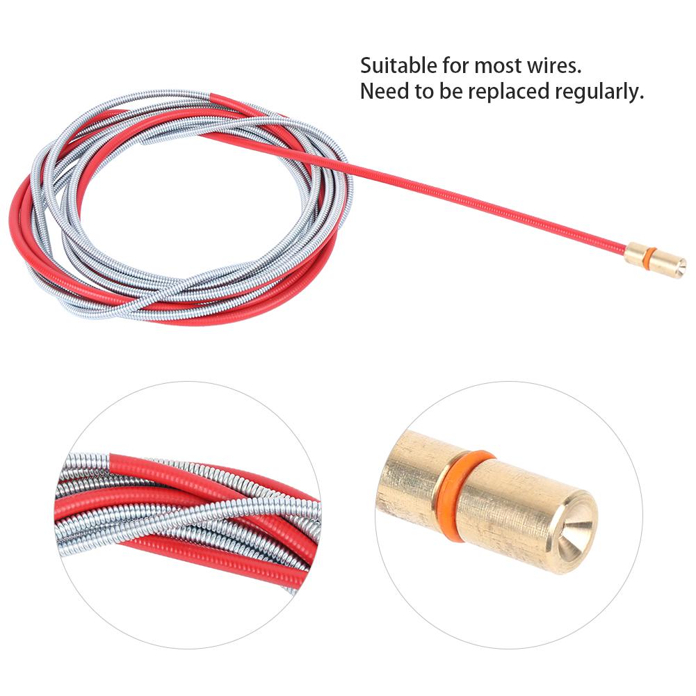 Welding Liner Hardware Accessory CO2 Weld Torch Accessory 5 Meter Aluminum Alloy Brass