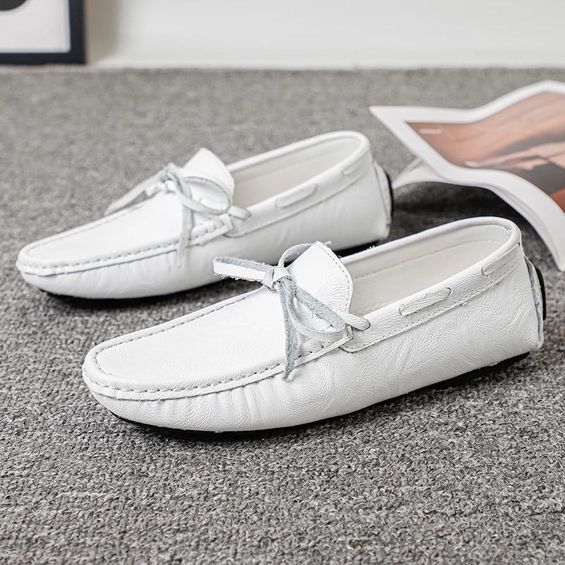 Fashion Brand Business Loafers Men Driving Shoes Leather Casual Party Men Loafers Moccasins Korean Style Comfortable Slip On Male Shoes
