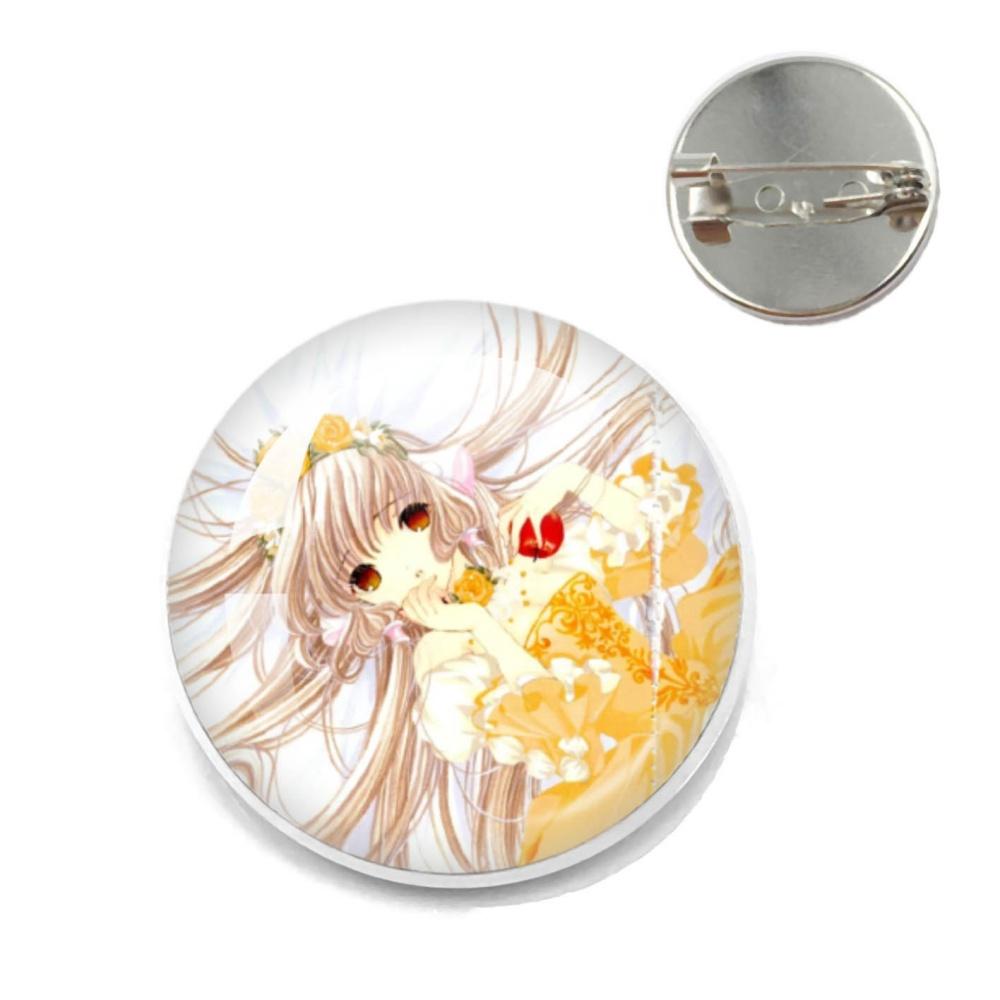 Anime Chobits Pin Metal Brooches Cute Collar Lapel Pin  Chi Cute Creative Funny Cartoon Badge Brooch Hat Lover Jewelry Gift
