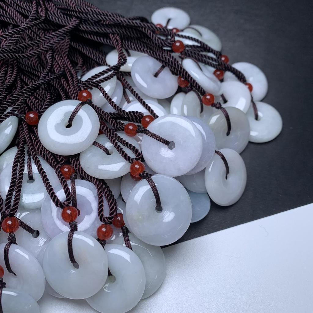 Myanmar Type A Jadeite 'Ping An Kou' Pendant Accessory