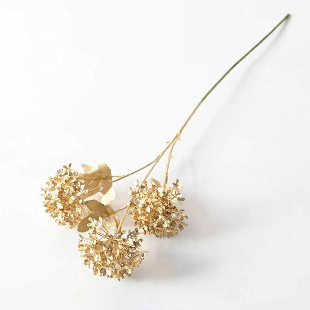 Eucalyptus Leaf Gold Fan Leaf Accessories Plastic Simulated For New Year Wedding Decorations Flower Arrangement