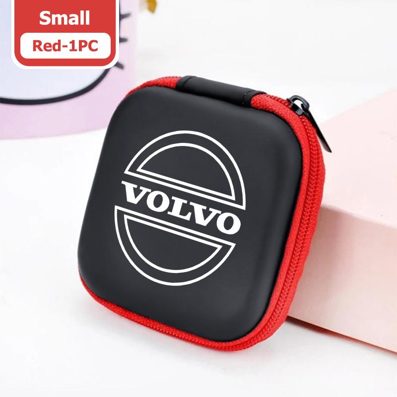 Car Portable EVA Bluetooth Earphone Cable Case Storage Bag For Volvo S60 S80 S90 C30 XC40 XC60 XC70 XC90 V40 V60 V90 T6 HL9