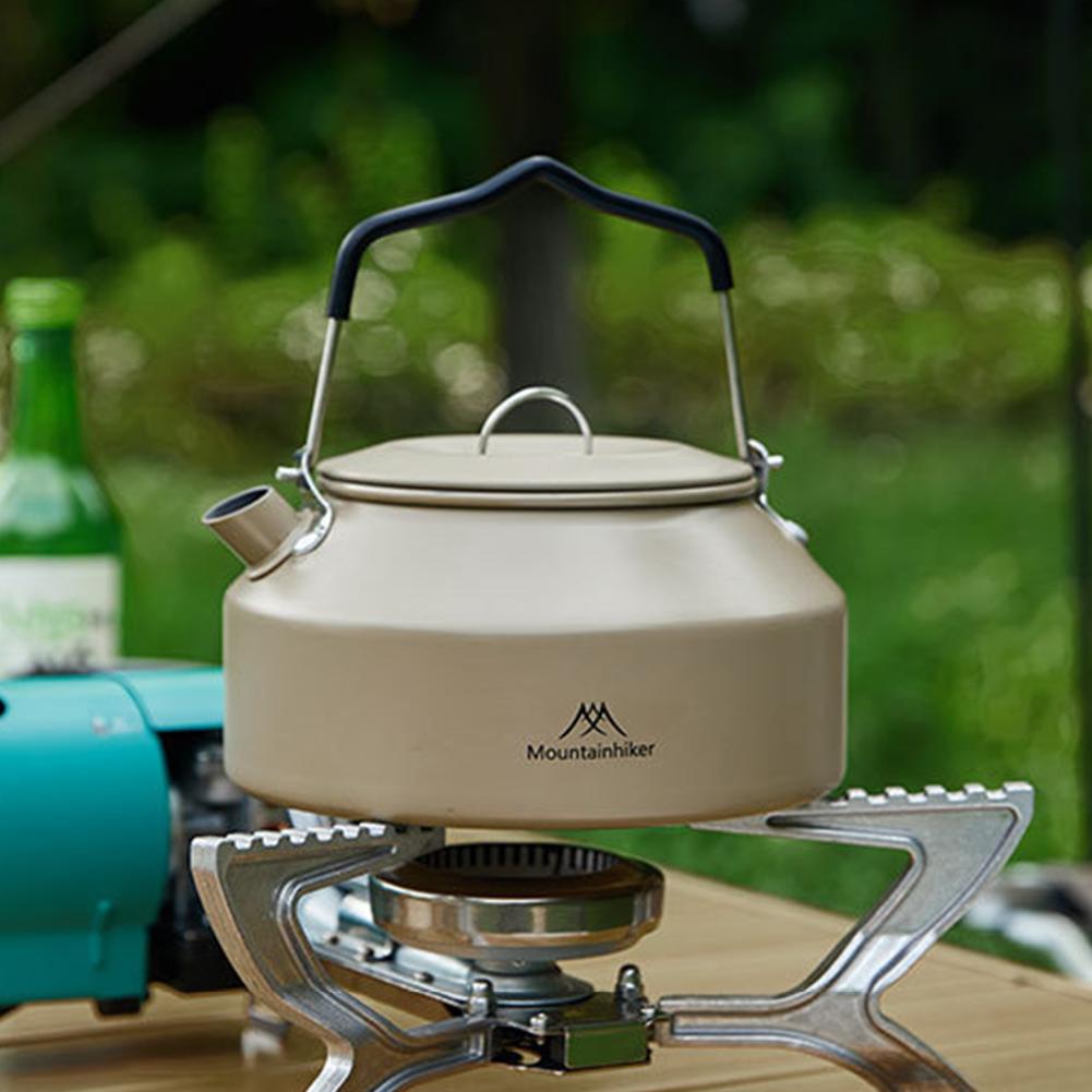 1.4L Camping Stovetop Teapot with Handle Ultralight Coffee Water Kettle Metal for Outdoor Travel Camping Cooking