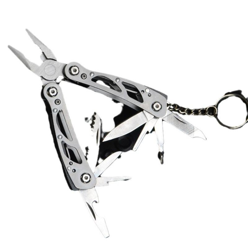 Clește tactic de buzunar pliabil multifuncțional, mini portabil, pliabil, pentru vânătoare în aer liber, supraviețuire, salvare, instrument de reparare multifuncțional