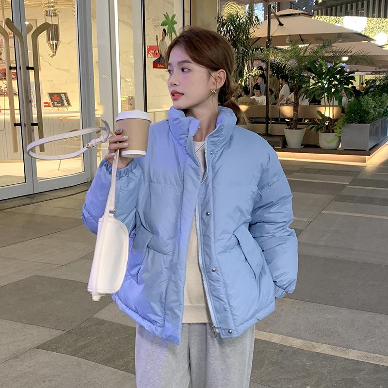 Herbst Winter Verdicken Warmer Parka Damen Lässig Süß Einfarbig Große Tasche Lockere Jacken Oberbekleidung