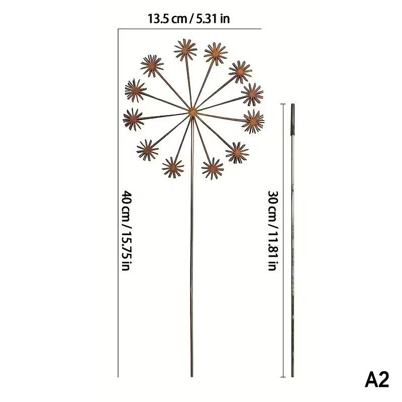 

New Vintage Metal 3D Dandelion Garden Sculptures Dandelion Garden Stake Decoration Metal Outdoor Sculpture Outdoor Decor