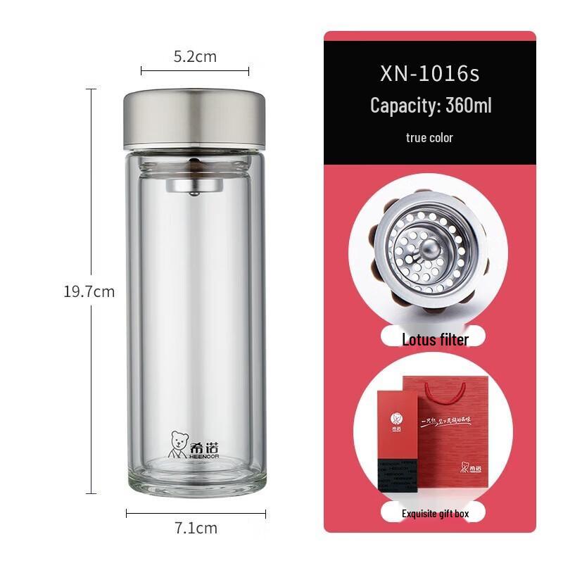 HEENOOR Double-Wall Heat-Insulated Glass Cup