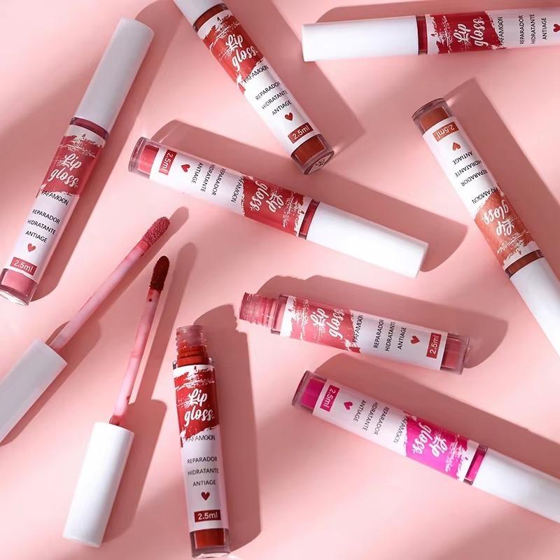 Batom Líquido Matte Vermelho Rosa Maquiagem Brilho Labial Hidratante À Prova d'Água Duradouro Lama Labial Não Transfere Maquiagem Brilho Labial Maquiagem Coreana