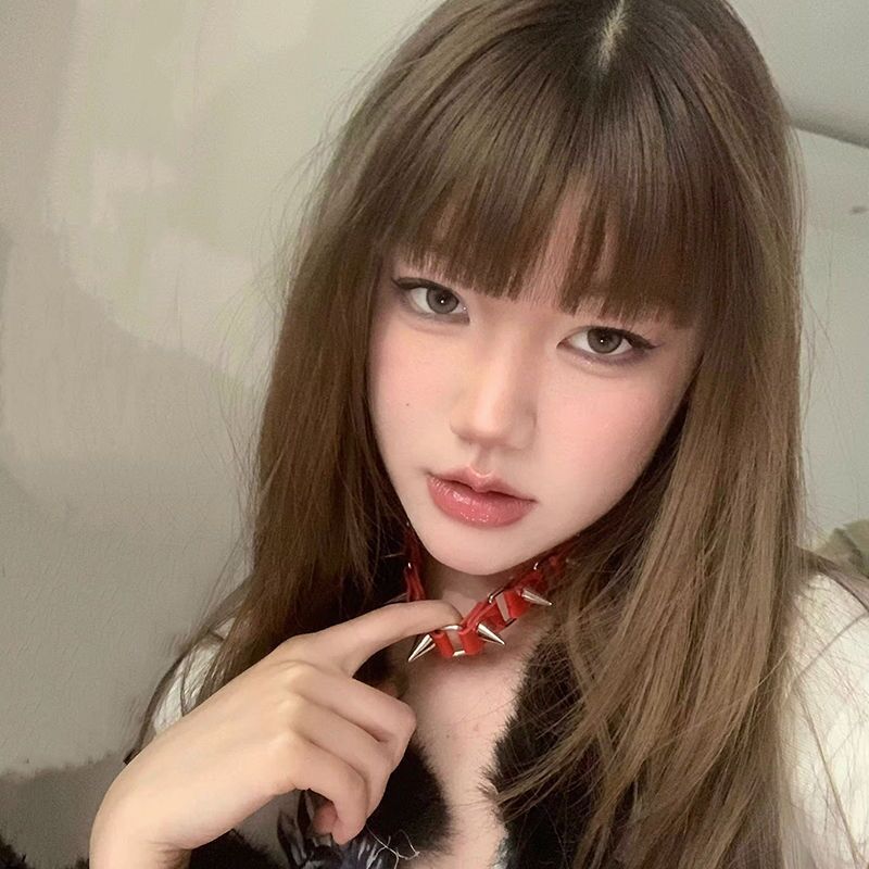 Collar Collarbone Chain Punk Goth Necklace Japanese Shibuya Splicing Rivet Collar Choker