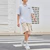 Li-Ning Loose Solid Color Cargo Shorts Men Bottoms Khaki AKSSA37-3