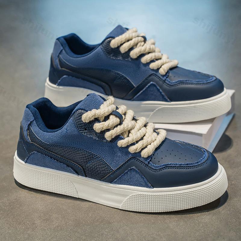 Fashion Men's Sports Casual Canvas Shoes 2025 Spring New Comfortable Versatile Fashion Trend Shoes Thick Soled Low Top Chunky sneakers