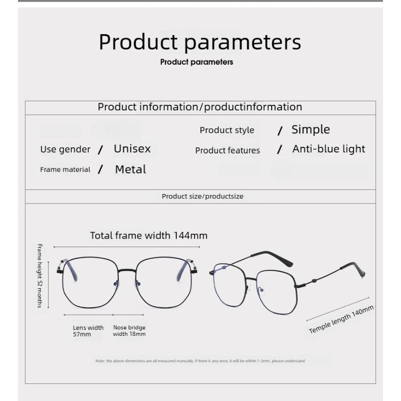 Fashionable Photochromic Large Metal Frame Myopia Glasses Unisex Comfortable Luxury Near Sight Eyeglasses 0 To -4.0