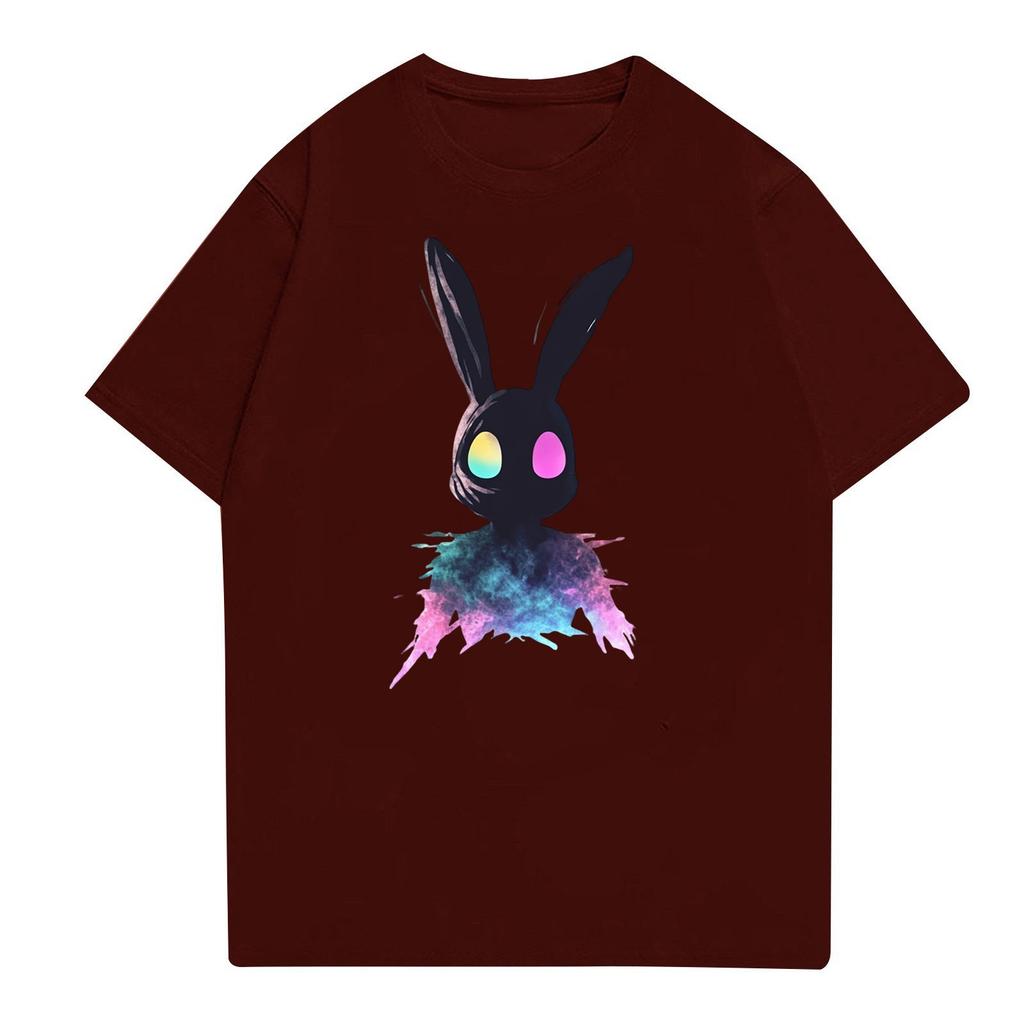 Easter - Men's Casual Baggy Bunny  Print T-shirt Round Neck Pull-over Short-sleeved Top