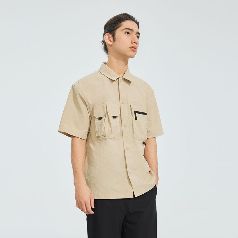 Reebok Shirts Men's Light Khaki Lapel Moderate Other 23RCS801MGK0