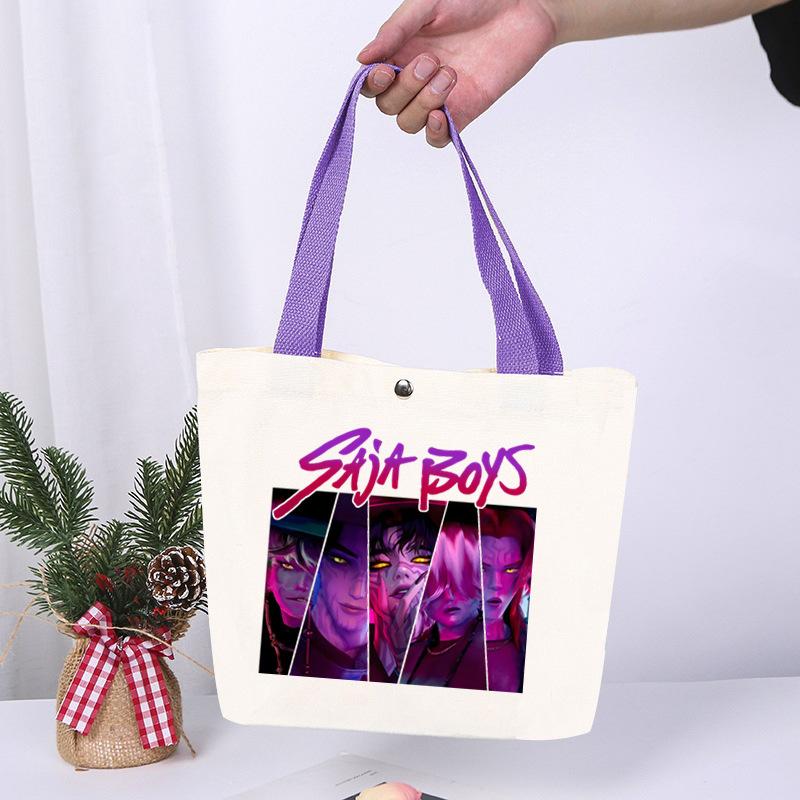 Animation Cartoon Printing Fashion High Value Lightweight Casual Shoulder Bag Going Out Portable Canvas Bag