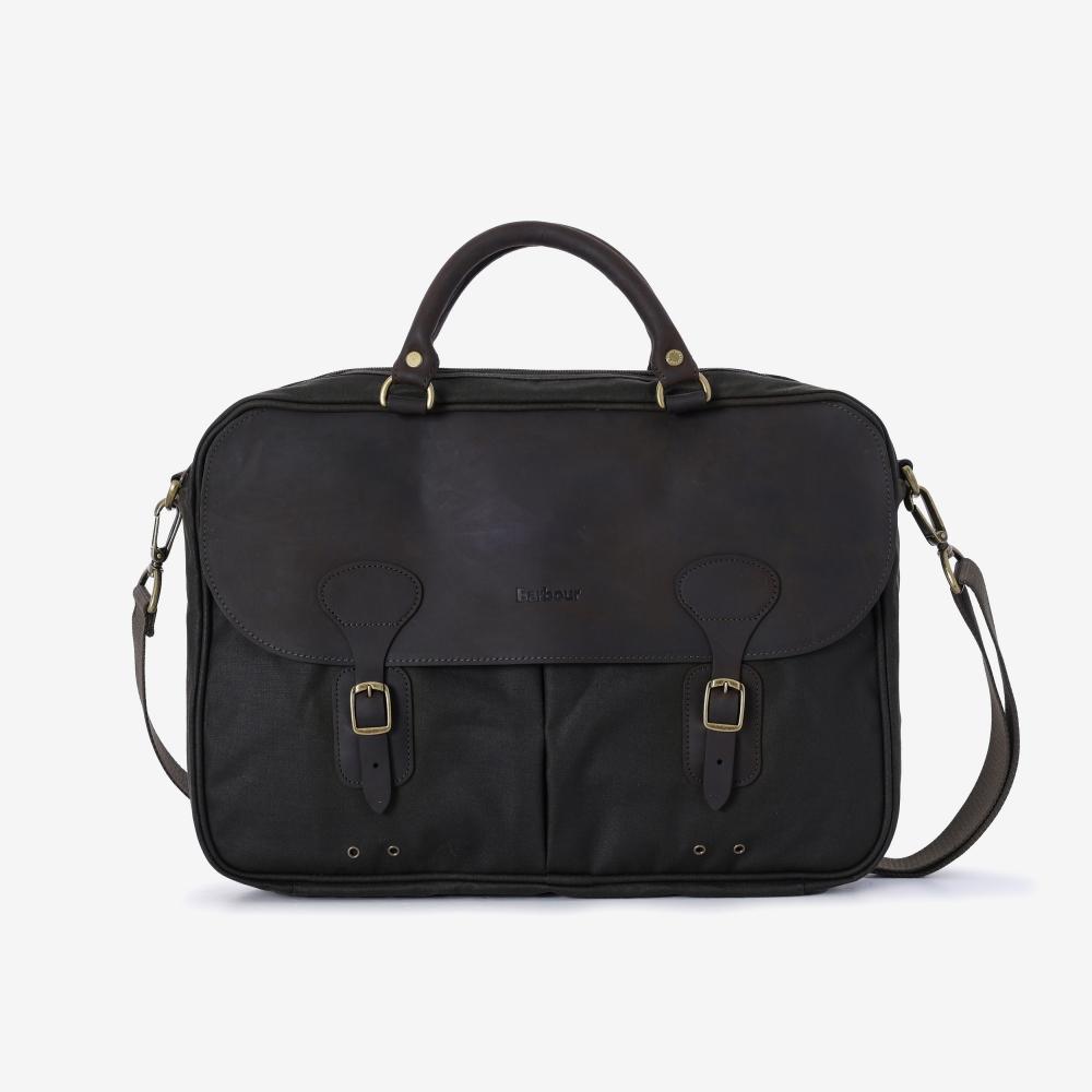Barbour Uba0004 Ol71 Cartella in Pelle Cerata Cartella Cartella