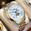 OLEVS Men's Watches Top Brand Luxury Fashion Seven Pointers Multi-functional Original Automatic Mechanical Wristwatch Moon Phase