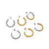European-Style Gold-Plated Twist Hoop Earrings for Women: 2025 Titanium Steel, Simple & Versatile High-End Design