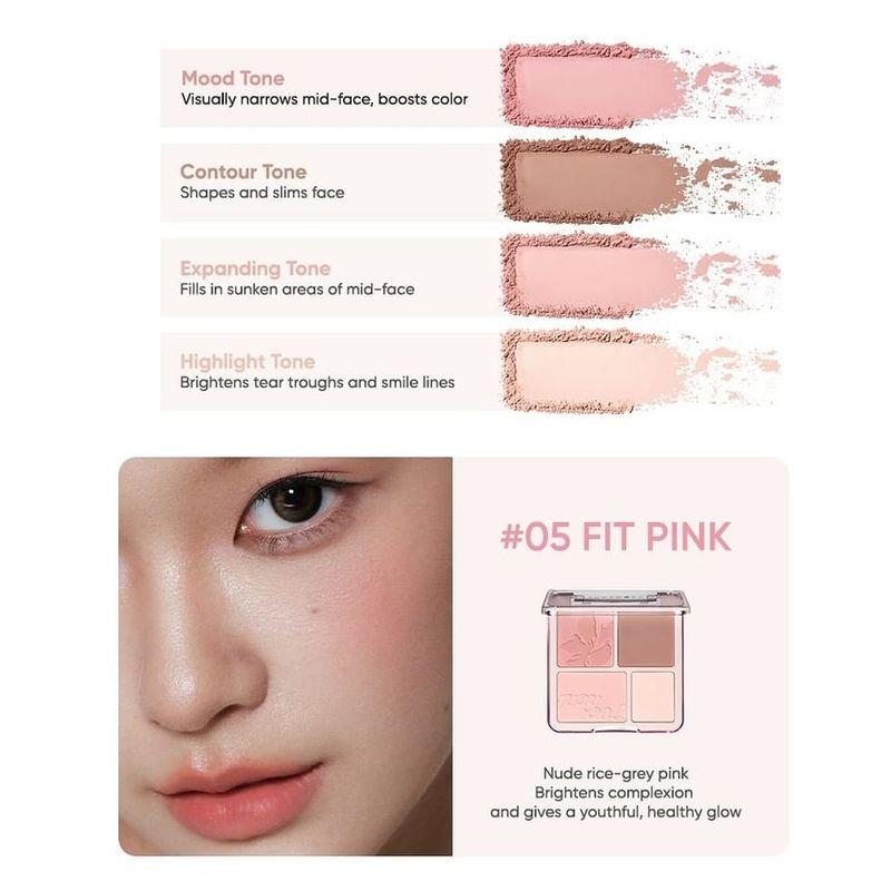 Judydoll - 4-Farben Rouge & Highlight Palette (5-6)