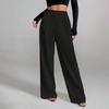 Women Pants Straight Wide-Leg High-Waisted Slimming Trousers Solid Color Loose Fit Dress Pants Workwear