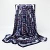 European and American Retro New Satin Printed Silk Scarf Shawl Sunscreen Large Square Scarf 91 Satin Imitation Silk Headscarf Women's Scarf