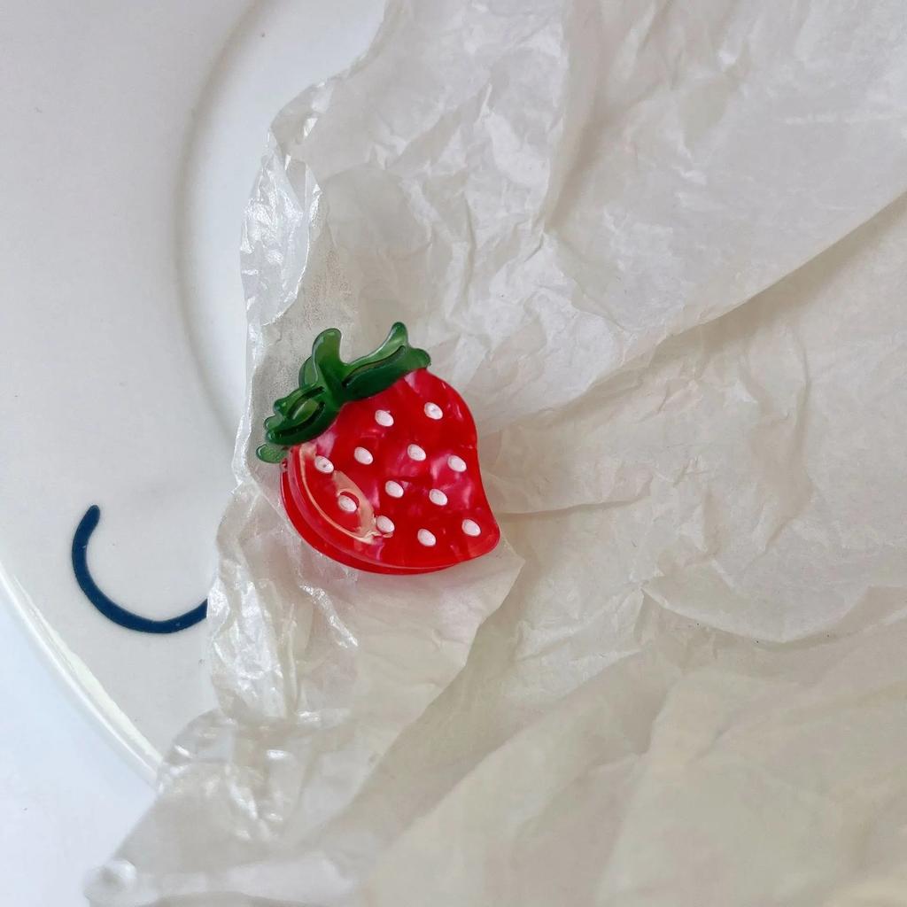 Cartoon Fruit Grabber Cute Strawberry Lemon Cherry Acetate Hair Clip Grape Bangs Crushed Hair Clip Top Clip Hair Accessory