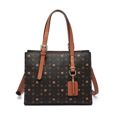 Damen Pvc Leder Signatur Umhängetasche Schultertaschen Handtasche Kleine Tragetasche Weiblich Klassischer Monogrammdruck Geldbörse