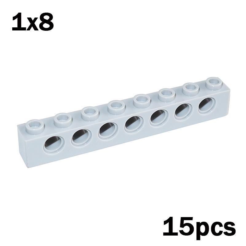 MOC Technology Assemble Particles Brick 1x8 with 7 Holes 3702 DIY Brick Playset Learning  Educational Toys  Playsets for Kids