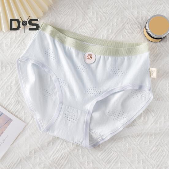 Bragas de estudiante de secundaria sin costuras de cintura media de alta elasticidad ahuecadas con buena transpirabilidad de color sólido de corte entallado fino informal ropa interior deportiva para dama