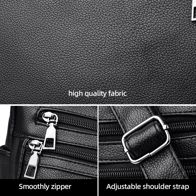 Fashion Crossbody Bag 2025 Hot Soft Multi-layer Joker Shoulder Bag PU Waterproof Large-capacity Multi-pocket Practical Messenger Bag