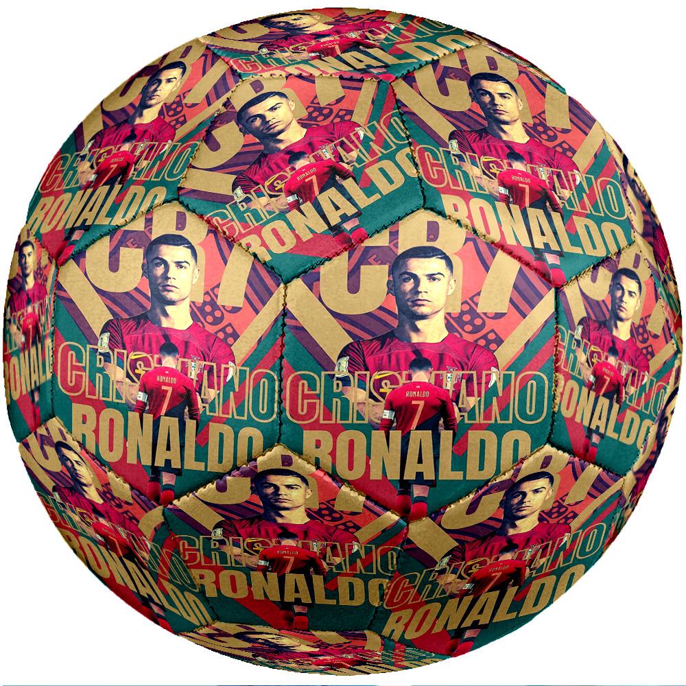 Cristiano Ronaldo Thema Fußballball Größe 5 Fußballball Weiche Haptik Professioneller Trainingsfußball für Outdoor-Sportarten