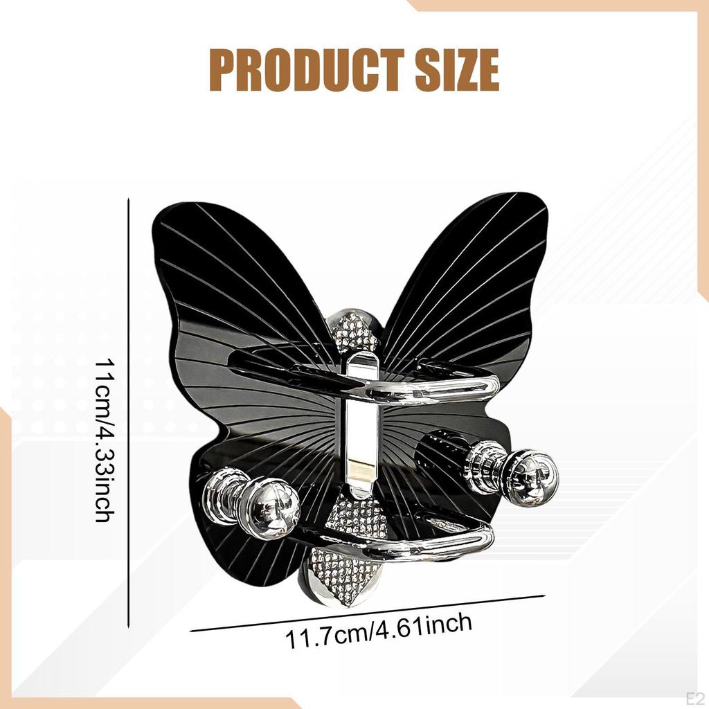 Acrylic Wall-Mounted Hairbrush Holder, Comb Rack, Elegant Butterfly-Shaped Organizer for Hair