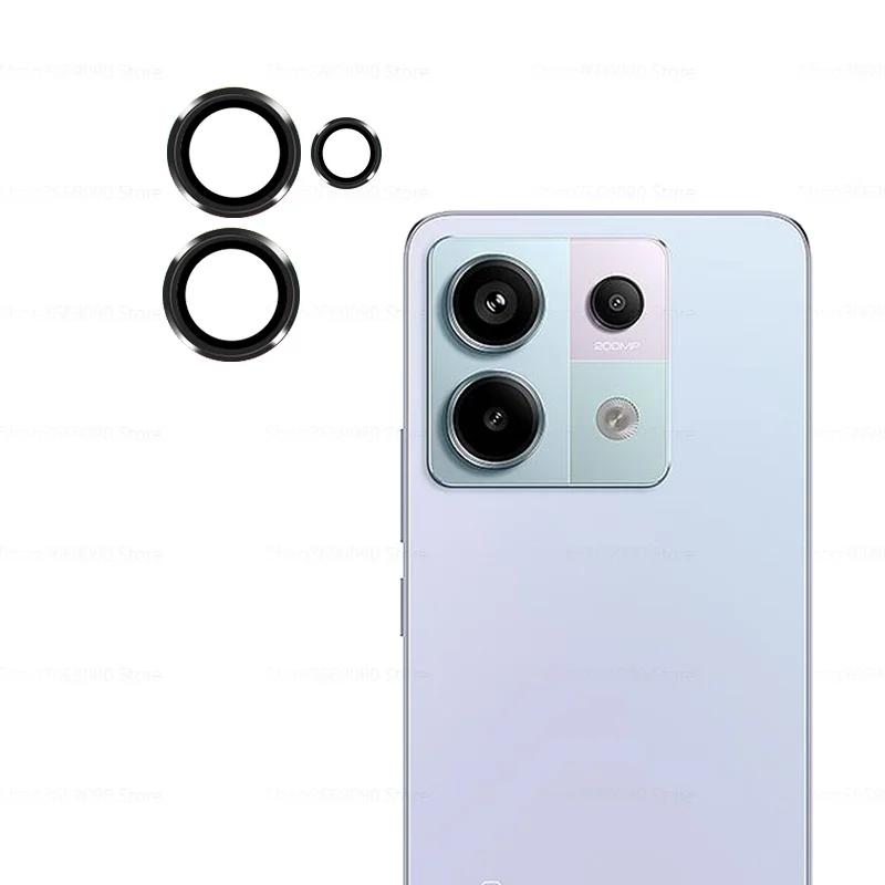 

Маленький чехол F6 F 6 6F PocoF6 Pro Matel Ring + защитное стекло для камеры Xiaomi Poco F6 Pro 5G 2024, новое стекло объектива Poco F6-2pcs чёрный