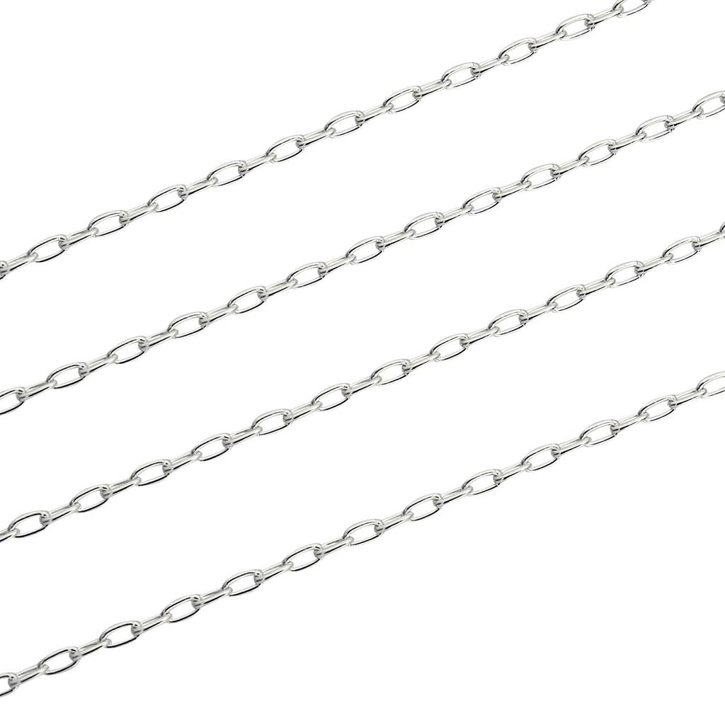 [Sears] Long Azuki Chain Necklace, Silver 925, 1.5mm Width, 40cm