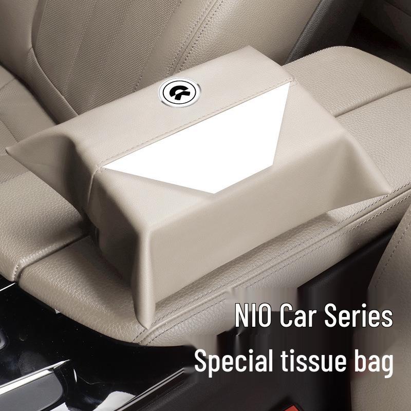NIO Car Tissue Box for ES6, ES8, EC6, ET5, ET7, EP9 Models - Seat Armrest Tissue Holder