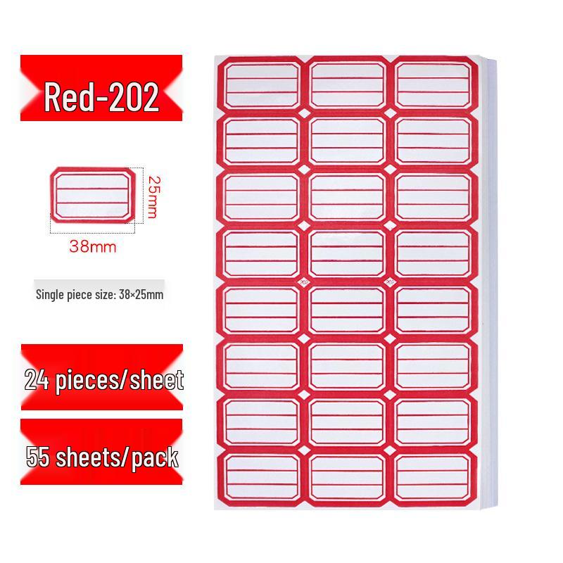 Ręcznie pisane naklejki samoprzylepne: Puste identyfikatory, klasyfikacja książek i naklejki z cenami