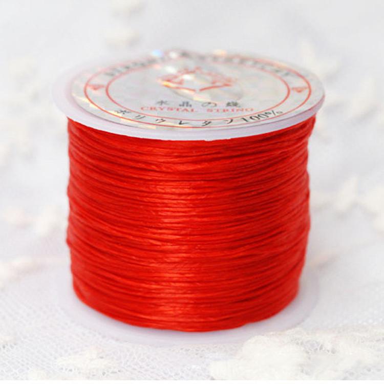 

Прозрачная эластичная нить для бисероплетения для браслетов - DIY Кристальная леска в рулоне красный
