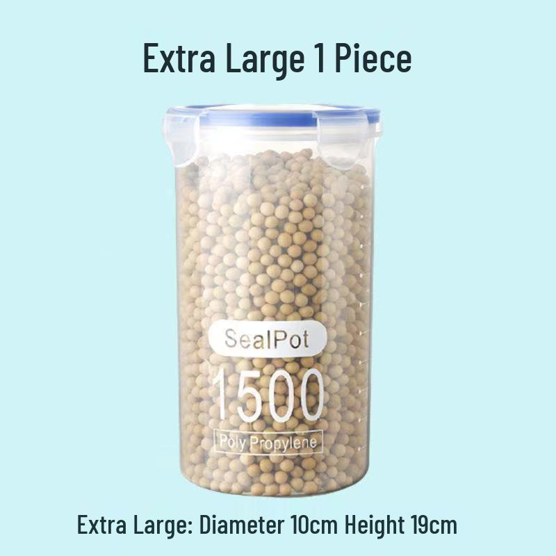 Feuchtigkeitsdichter transparenter Getreideaufbewahrungsbehälter mit Deckel – Schimmelresistentes Küchenorganisationsglas