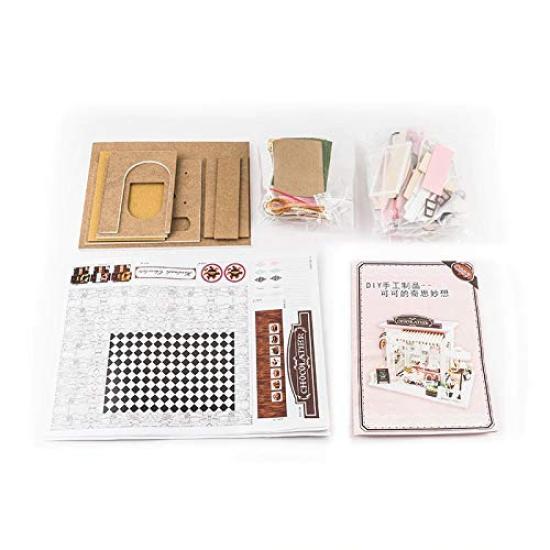 (t-FREAK) Dollhouse Handmade Kit Set Miniature Chocolate Shop Chocolatier