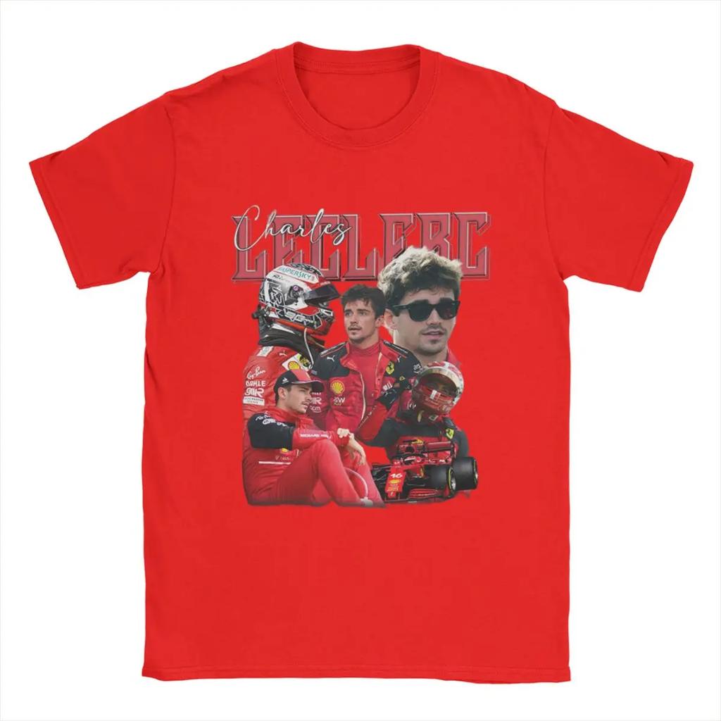 Summer WoCharles Leclerc Bootleg Racing Shirt Apparel Racer 100% Cotton T-shirt Clothing Novelty Tee Shirt