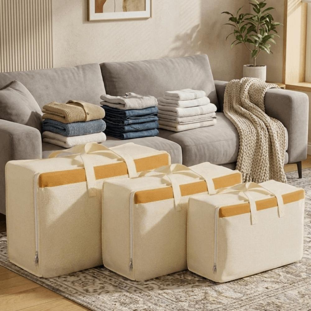 Large Capacity Clothes Quilt Storage Bag Non-Woven Fabric Luggage Storage Bag Closet