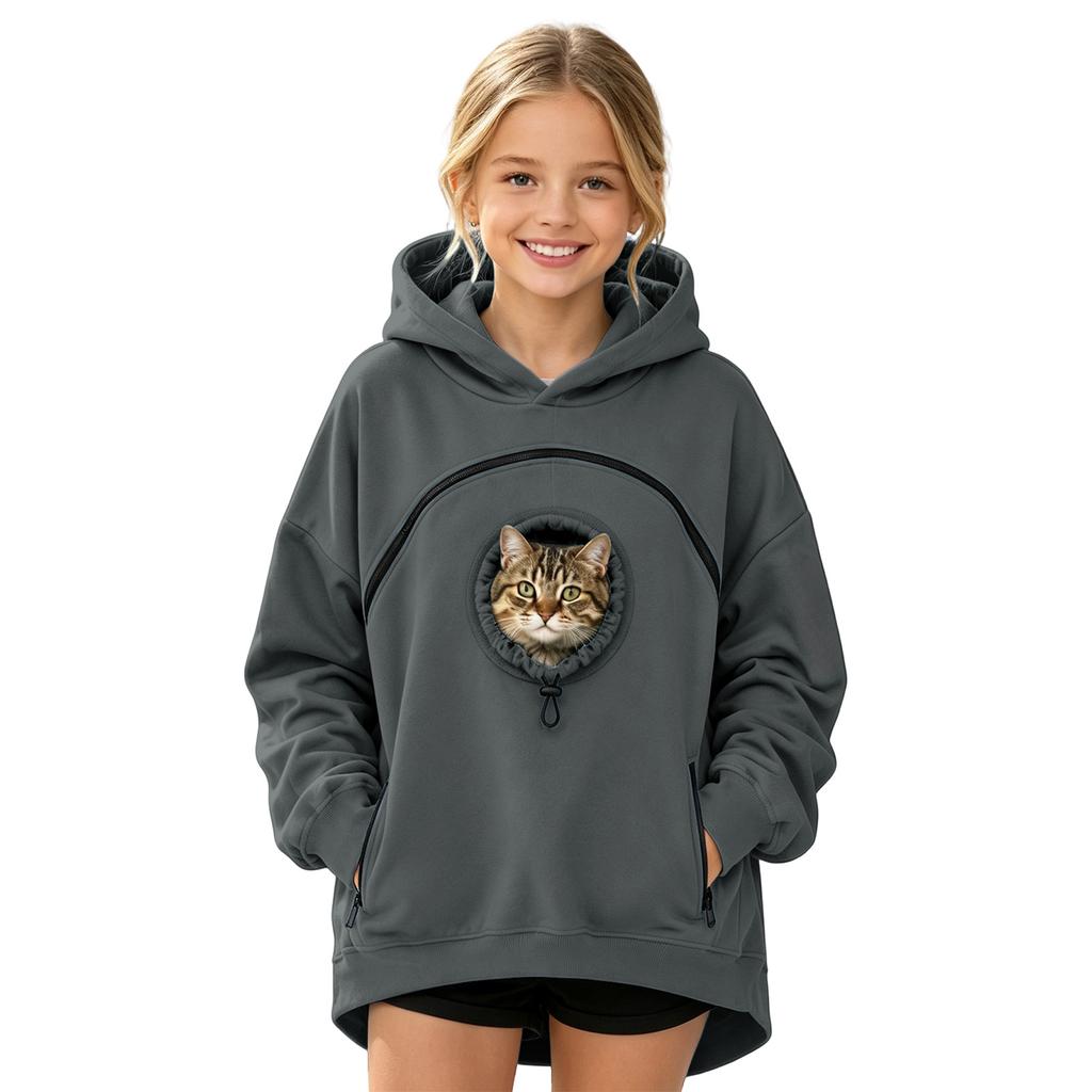 Kinder Mode Haustier Tasche Kapuzenpullover Sweatshirt für Jungen und Mädchen