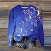 Women's Fashion Printed Long Sleeve Loose Round Neck Sweatshirt Top Fall
