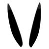 2pcs Car Headlight Eyebrow Eyelid Cover Trim ABS Carbon Fiber Black For Mercedes Benz Smart 453 Fortwo Forfour 2014-2024