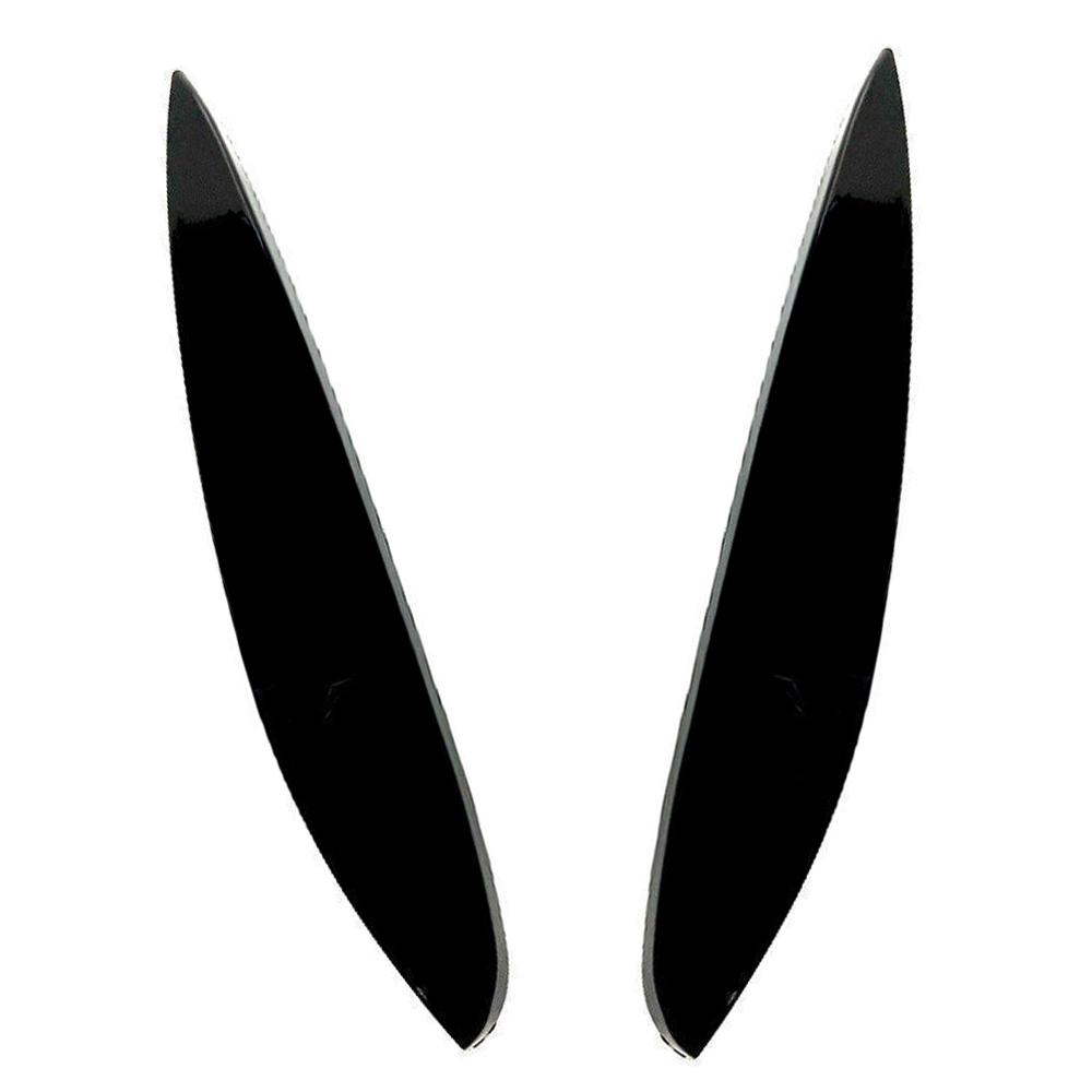 2pcs Car Headlight Eyebrow Eyelid Cover Trim ABS Carbon Fiber Black For Mercedes Benz Smart 453 Fortwo Forfour 2014-2024