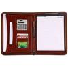 A4 PU Leather Zipper File Folder Bag Document Holder With Calculator Portable Business School Manage Briefcase Customize Logo