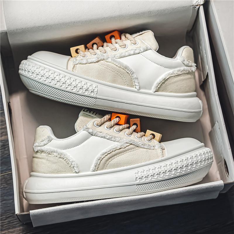 Comfortable Breathable Large Size Men's Shoes Trendy Round Toe Thick Sole Sports Casual Shoes New Summer Rubber Sports Shoes