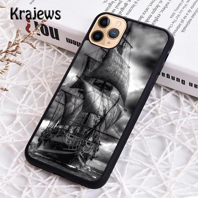 Krajews Segelschiff Boot Bunte Handyhülle Cover Für iPhone 14 5 SE 6s 7 8 plus X XR XS 11 12 13 pro max Samsung S21 S22ultra