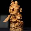 Natural Cypress  Nine Dragons Guan Gong Statue Wealth God Guan Gong  Chinese Style Home, Room, Office, and Character Decorations